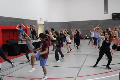 Wednesday's Zumba master class, led by Kristen Vadasz, helped raise money for the Northeast LGBT conference, which will be held at Stony Brook University this year, April 1-3.